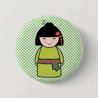 Poupée Kokeshi Japonaise Bouton