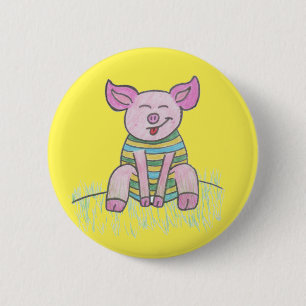 Macaron Rond 5 Cm Poupée (Lil Piglet)