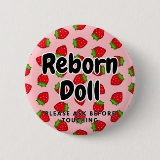 Macaron Rond 5 Cm Poupée renaissante Bouton Veuillez demander avant