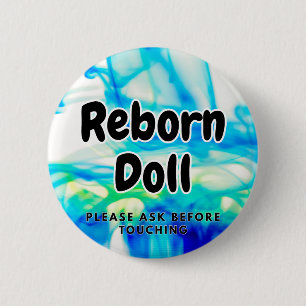 Macaron Rond 5 Cm Poupée renaissante Bouton Veuillez demander avant