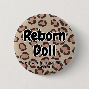 Macaron Rond 5 Cm Poupée renaissante Bouton Veuillez demander avant