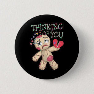 Macaron Rond 5 Cm Poupée vaudou Mignon Humour sombre Amour Sarcasme