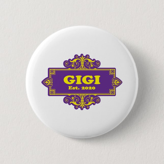 Macaron Rond 5 Cm Pour Cette Spéciale "GiGi 2020" (Devant)