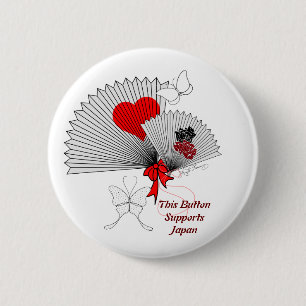 Macaron Rond 5 Cm Pour de jolies fans du Japon avec le bouton de