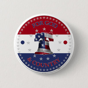 Macaron Rond 5 Cm Pour Dieu et la liberté du pays Bell