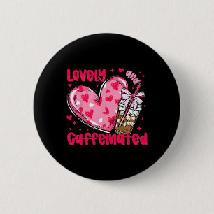 Macaron Rond 5 Cm Pour être charmante et caféinée Saint-Valentin 1