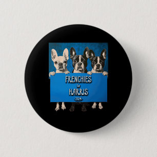 Macaron Rond 5 Cm Pour Harris 2024 Adorable Bulldog Campaign Art