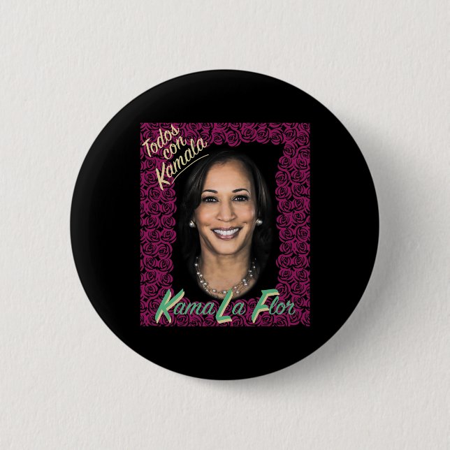 Macaron Rond 5 Cm Pour Kamala Harris Harris 2024 Kamala Harris Pour  (Devant)