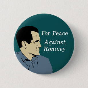 Macaron Rond 5 Cm Pour la paix contre le bouton de Romney