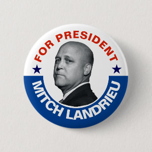 Macaron Rond 5 Cm Pour le président : Mitch Landrieu 2020