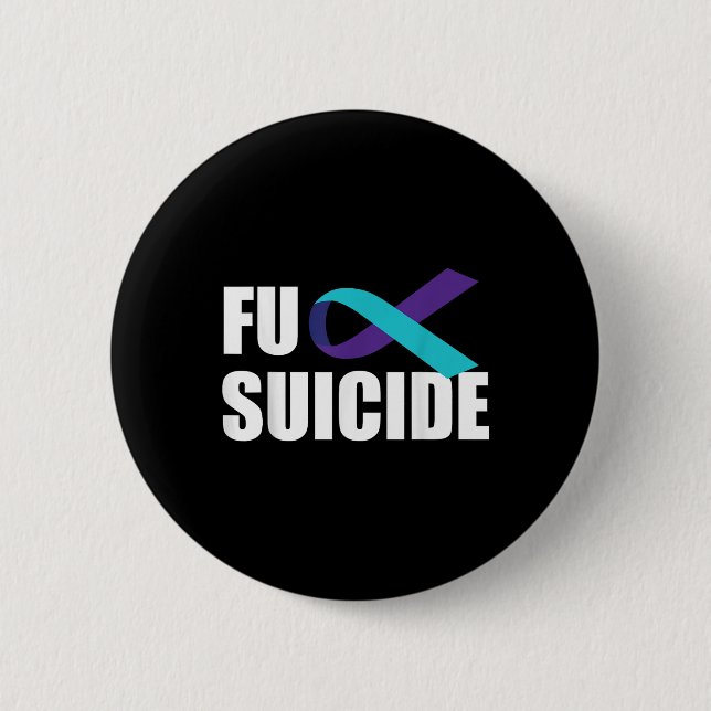 Macaron Rond 5 Cm Pour Suicide Sensibilisation au suicide Ribbon Sui (Devant)