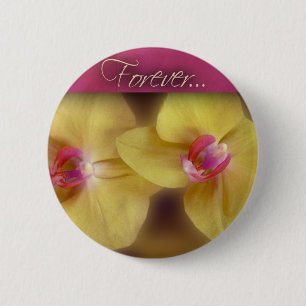 Macaron Rond 5 Cm Pour toujours… iris jaune