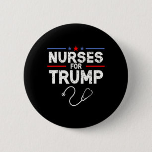 Macaron Rond 5 Cm Pour Trump 2024 Tee Cute Pro Trump Élection Améric