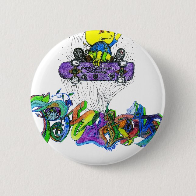 Macaron Rond 5 Cm Pourcentage Ollie (Devant)