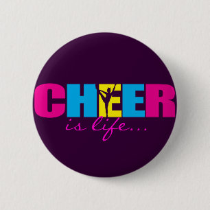 Macaron Rond 5 Cm Pourpre Cheerleading personnalisé d'acclamation