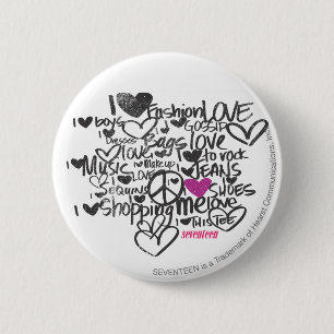 Macaron Rond 5 Cm Pourpre de graffiti