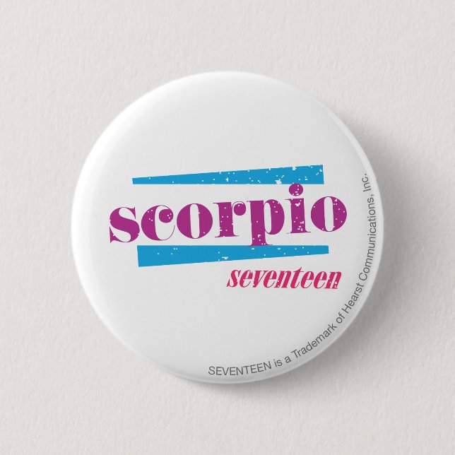 Macaron Rond 5 Cm Pourpre de Scorpion (Devant)