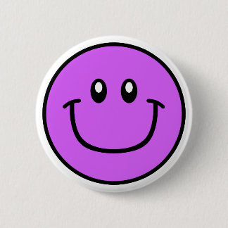 Macaron Rond 5 Cm Pourpre de sourire 0003 de bouton de visage