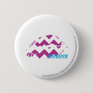 Macaron Rond 5 Cm Pourpre de zigzag