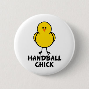 Macaron Rond 5 Cm Poussin de handball