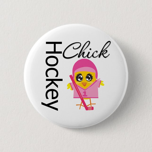 Macaron Rond 5 Cm Poussin d'hockey (Devant)