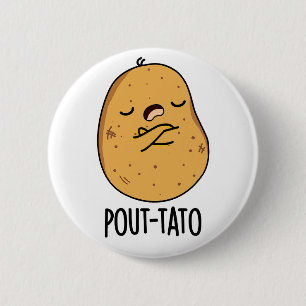 Macaron Rond 5 Cm Pout-tato Funny Potato Pun