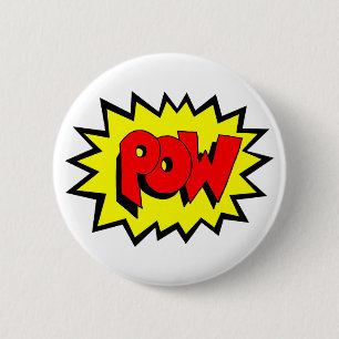 Macaron Rond 5 Cm POW - Bande dessinée Pop Art