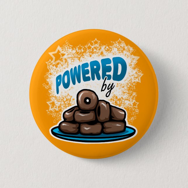 Macaron Rond 5 Cm Powered by Little Chocolate Donuts bouton (Devant)