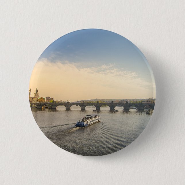 Macaron Rond 5 Cm Prague (Devant)