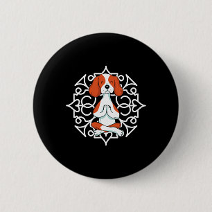 Macaron Rond 5 Cm Praticien de yoga de chien de compagnie Beagle Paw