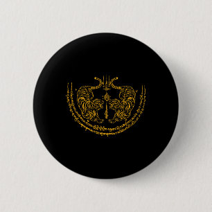 Macaron Rond 5 Cm Pratiquant de kick-boxing thaïlandais, boxeur thaï