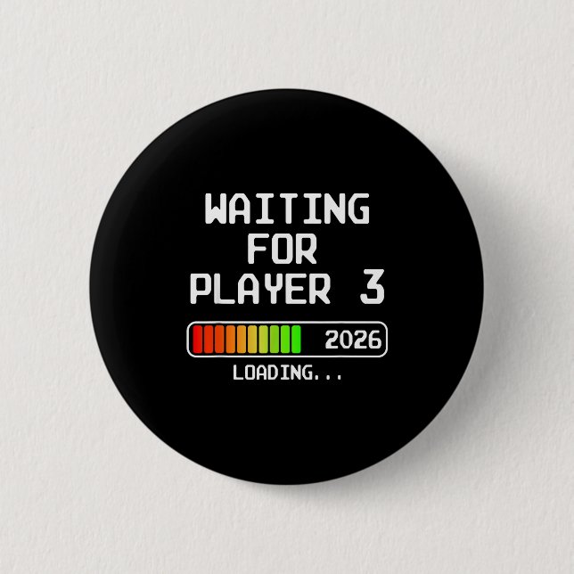 Macaron Rond 5 Cm Pregnancy Announcement 2026 Waiting For Player 3 D (Devant)