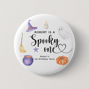 Macaron Rond 5 Cm Premier anniversaire de Spooky One Halloween