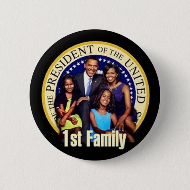 Macaron Rond 5 Cm PREMIER bouton de FAMILLE (Devant)