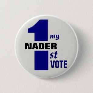 Macaron Rond 5 Cm Premier bouton de vote de Nader