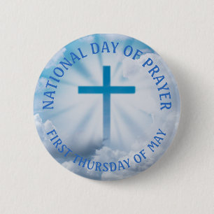 Macaron Rond 5 Cm Premier jour de prière Fête religieuse Bouton