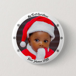 Macaron Rond 5 Cm Premier Noël du bébé