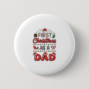 Macaron Rond 5 Cm Premier Noël Papa Fêtes