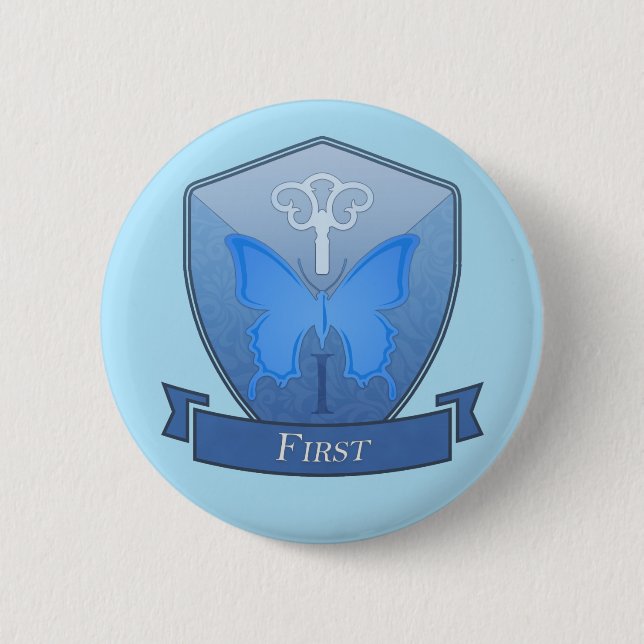 Macaron Rond 5 Cm Première - Épinette de l'école Mt. Calibeen (Devant)