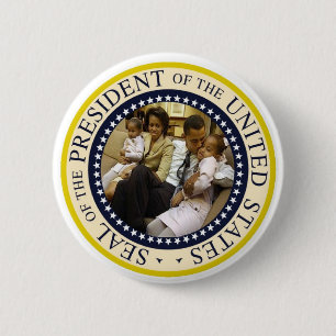 Macaron Rond 5 Cm Première famille du Président Obama Amérique