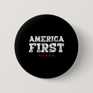 Macaron Rond 5 Cm Première femme pro-trump