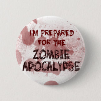 Macaron Rond 5 Cm Préparé au bouton d'apocalypse de zombi