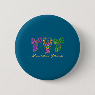 Macaron Rond 5 Cm Préparé coquette mardi gras noeud écrevisse
