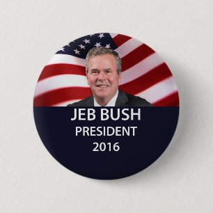 Macaron Rond 5 Cm Président 2016 bouton de Jeb Bush