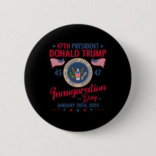 Macaron Rond 5 Cm Président 45 47 Donald Trump 20 janvier 2025 Inaug