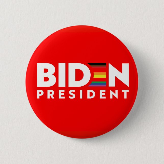 Macaron Rond 5 Cm Président Biden (Devant)