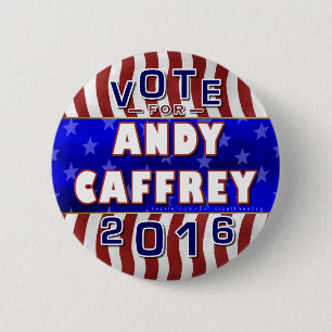 Macaron Rond 5 Cm Président d'Andy Caffrey élection 2016 Démocrate