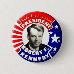 Macaron Rond 5 Cm Président de RFK - bouton