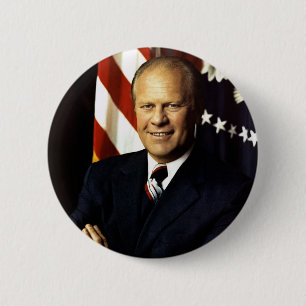 Macaron Rond 5 Cm Président Gerald Ford Portrait