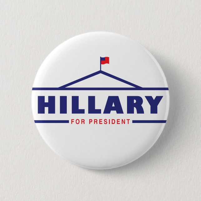 Macaron Rond 5 Cm Président Hillary Clinton en Button 2016 (Devant)